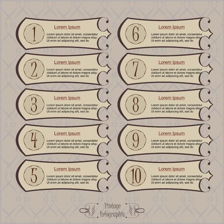 Vintage infographic vector image template.のイラスト素材