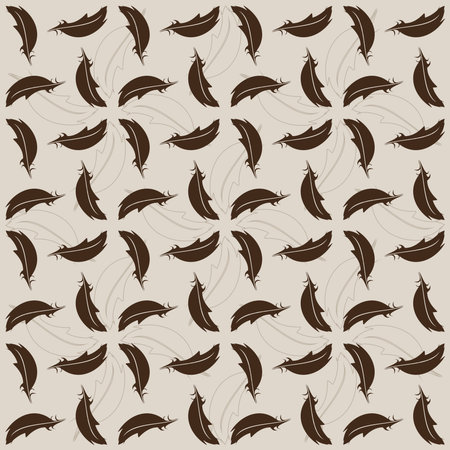 Background with brown and gray feathersのイラスト素材