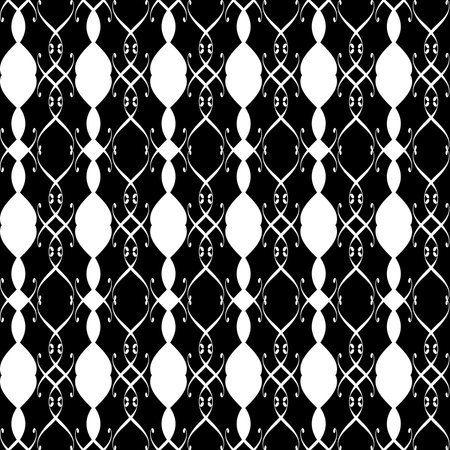 Black and white lacy patternのイラスト素材