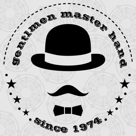 Stamp with a male silhouetteのイラスト素材