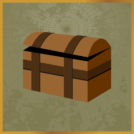 Icon with a dower chest field mapの写真素材