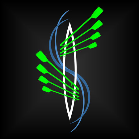 Vector image Logo rowing club color sportのイラスト素材