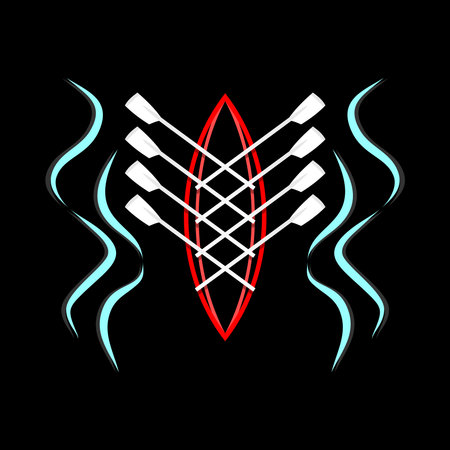 Vector image Logo rowing club color sportのイラスト素材
