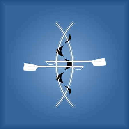 Vector image Logo rowing club color sportのイラスト素材