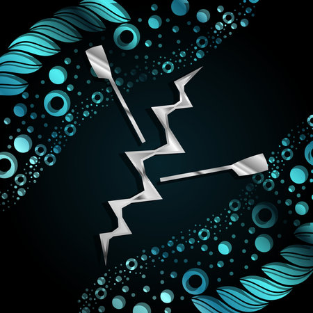 Vector emblem for rowing club. Color imageのイラスト素材