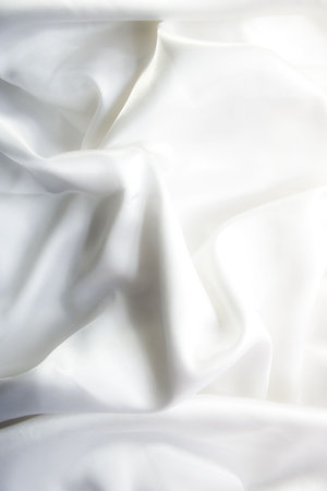 Texture of white crushed silkの写真素材