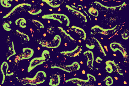 Abstract background with luminescent stains