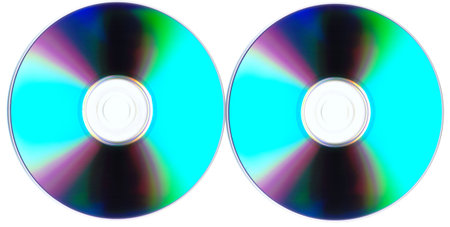 Disks isolated on a white backgroundの写真素材