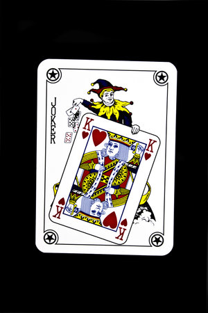 Playing card on a black backgroundのeditorial素材