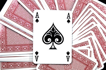Playing card on a black backgroundのeditorial素材