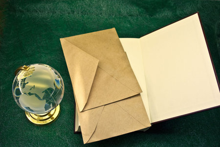 glass globe and the old book