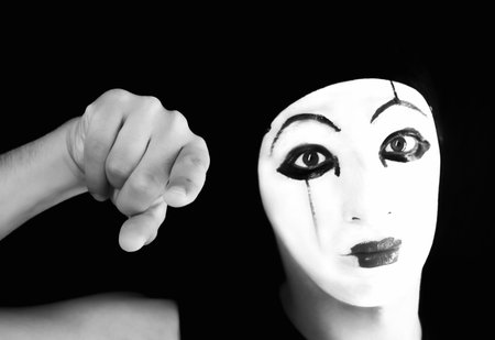 portret of the mimeの写真素材