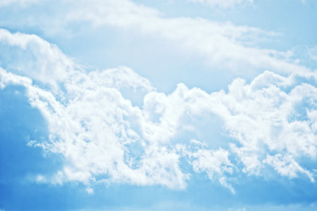 blue sky with cloudsの写真素材