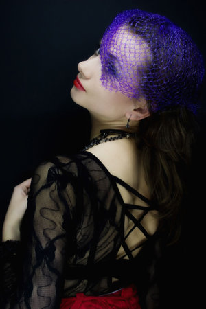 portrait of woman in the veil 