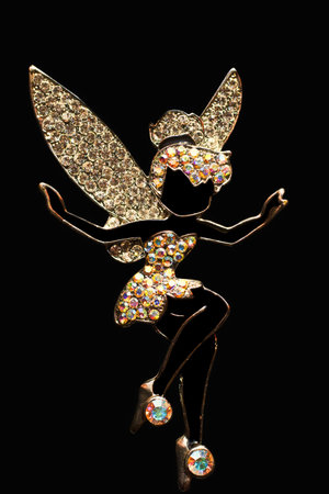 diamond fairy on a black backgroundの写真素材