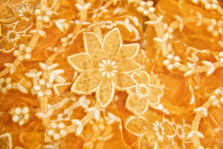 Fabric with a floral patternの写真素材