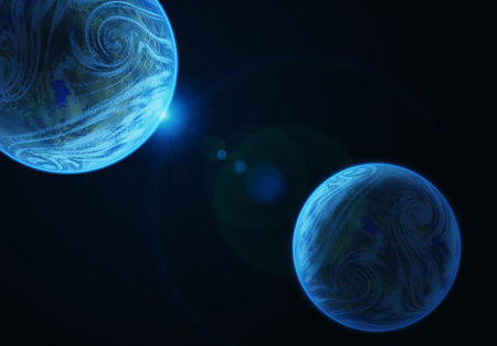 Planet Earth. Space sunriseの写真素材