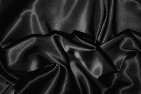 texture of a black silkの写真素材