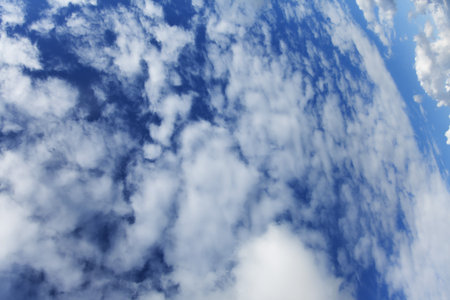 blue sky with cloudsの写真素材