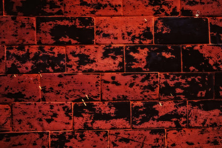 texture of a old brick wall close upの写真素材