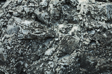 Texture rocky shore with sand