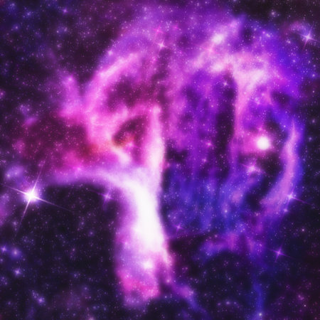 Abstract illustration with a beautiful star space nebula