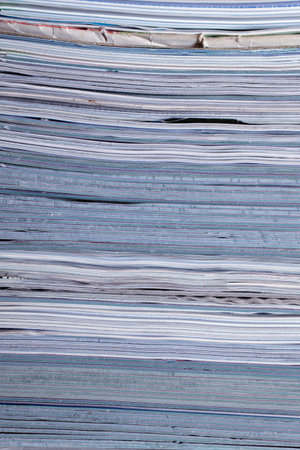 The texture of magazine pages macro