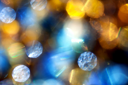 Bright abstract background with blurred multicolored flaresの写真素材