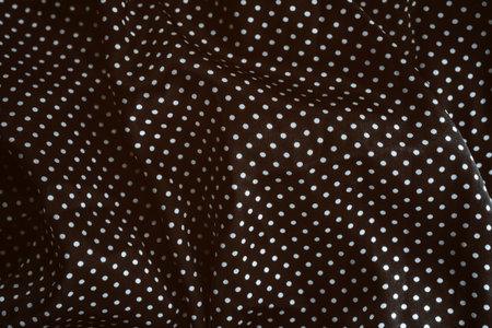 Texture of silk fabric with polka dotsの写真素材