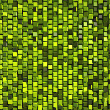 Abstract green squares represent the gradient texture. Bright green color associated with spring, young plants.の写真素材
