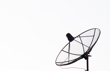 Satellite dish on the roof の写真素材
