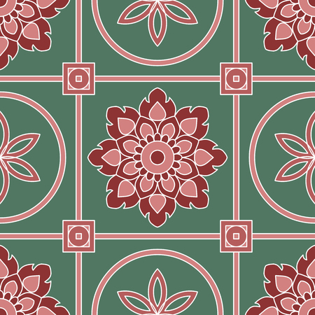 Thai art seamless patternのイラスト素材