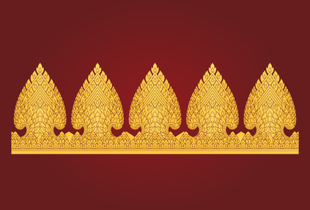 Thai art boarder patternのイラスト素材
