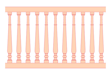 seamless vintage railingのイラスト素材