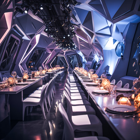 Interior of a luxury restaurant. Luxury interior of a restaurantの素材