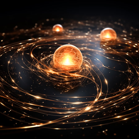 Abstract background. luminous swirling. Elegant glowing circle.  Sparking particle. Space tunnel. Glossy jellyfish. Colorful ellipse. Glint sphereの素材