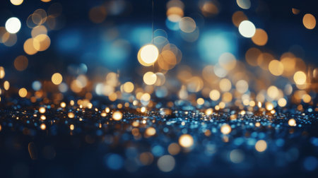 Glitter vintage lights background. Elegant abstract background with bokeh defocused lightsの素材