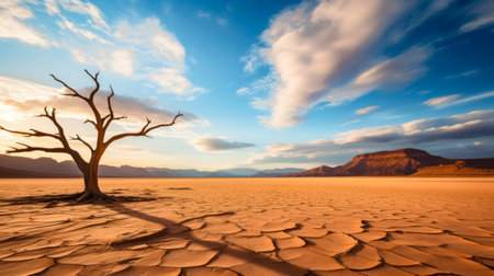 Sunset over Deadvlei in Namib desert, Namibiaの素材