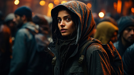 Thousands of people gathered in Palestine to protest against the government spread to the whole country in Gazze.の素材