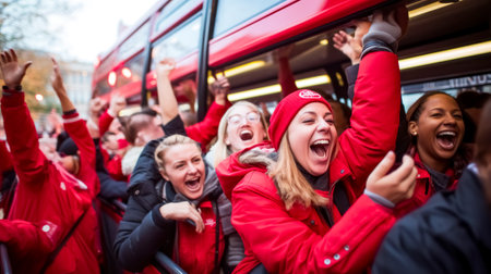 people on the bus at Amsterdam Roots Open Air, a cultural festival held annually on the streets of Amsterdamの素材