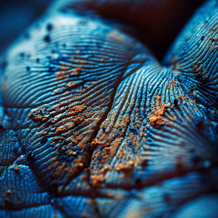 closeup of a piece of skin on a human hand, macroの素材