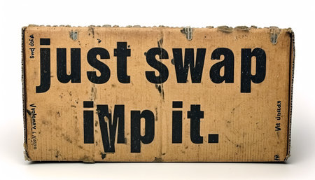 Just say it. Inspirational motivational quote printed on a vintage box. 3D rendering.の素材