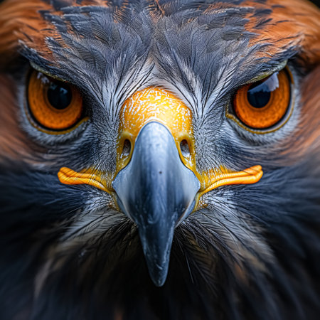 Portrait of a beautiful bird of prey (Buteo buteo)の素材
