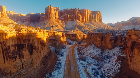 Sunrise at Capitol Reef National Park in United States of America.の素材