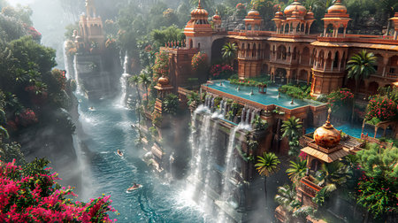 The hanging gardens of Babylon.の素材