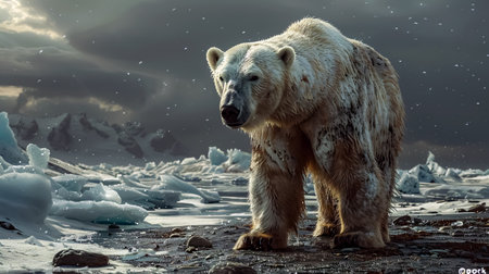 Polar bear (Ursus maritimus) in the Arcticの素材