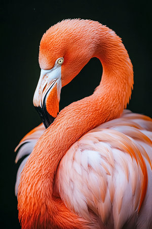 Greater flamingo (Phoenicopterus ruber)の素材