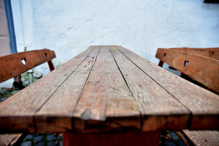 wood tableの写真素材