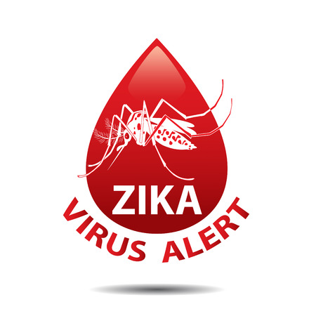 Zika Virus Icon. Isolated Mosquito. Baby Zika Virus Icon. Outbreak Alert Concept. Against Virus From A.Aegypti Mosquito. Zika Virus Warning Sign. Mosquito With Phrase "Zika Virus Alert". Dengue Fever.のイラスト素材