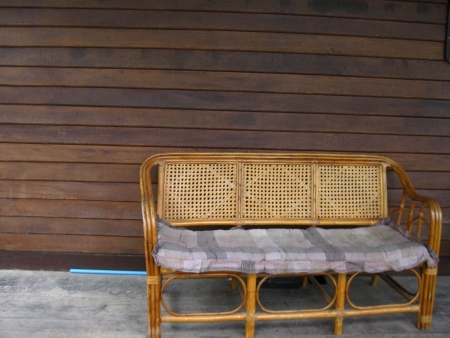 rattan sofaの写真素材